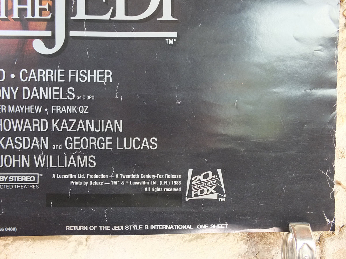 1995 Return of the Jedi Poster, International Star Wars Style B, by Kazuhiko Sano, Zigzag Germany variation, film wall art decor