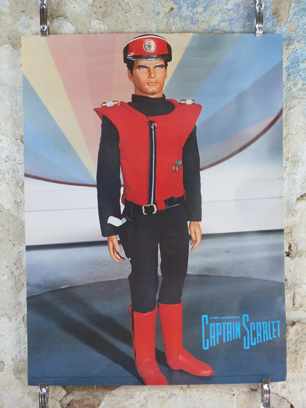 1989 Captain Scarlet Poster, From Gerry Anderson, creator of Thunderbirds, The Mysterons, Spectrum, puppets and marionettes, wall art decor