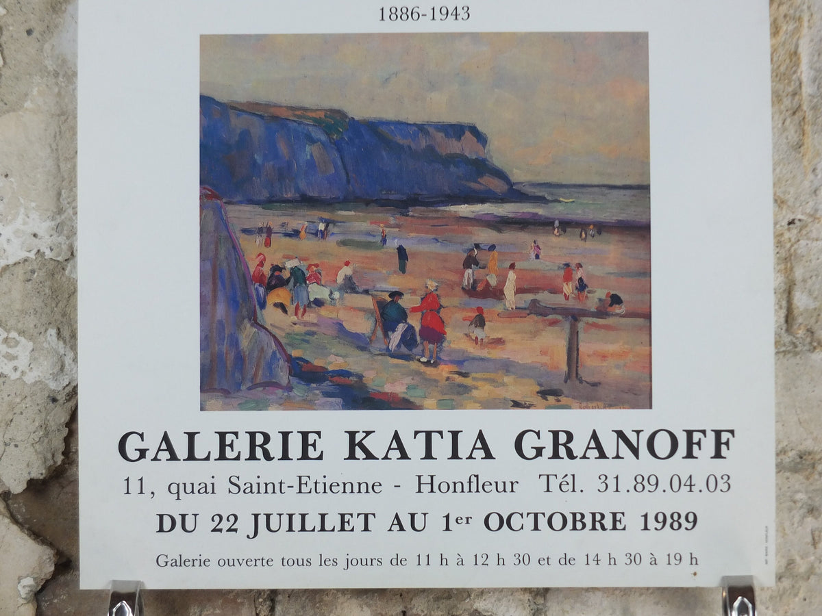 1989 Albert Lebourg and Robert Pichon Poster, coastal seasscape, impressionism, art deco, artist gallery exhibition, wall art decor