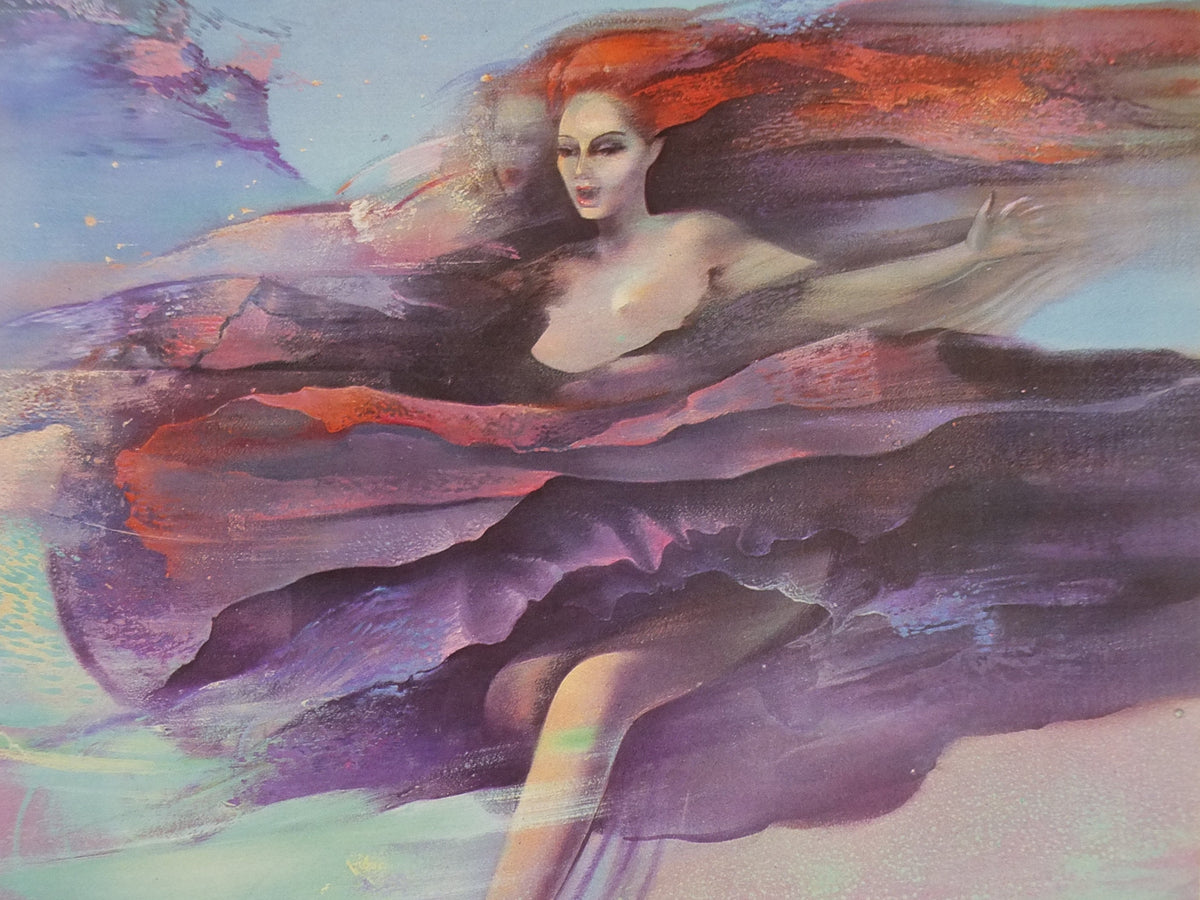 1984 Jean Theobald Jacus Poster, Urban City Scape, Witnesses of their time, futurism, figuratism, artist gallery exhibition, wall art decor