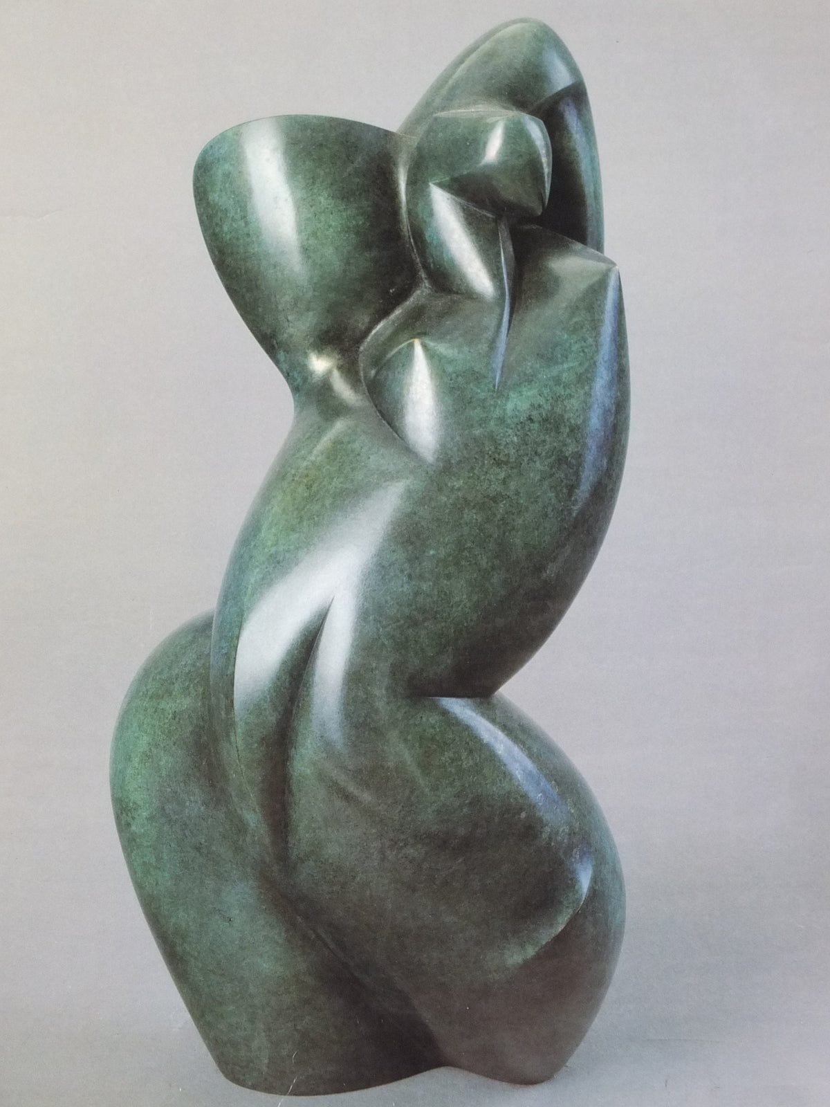 1980s Dominique Pollès Poster, sculpture, organic cubism, female form, artist gallery exhibition, wall art decor