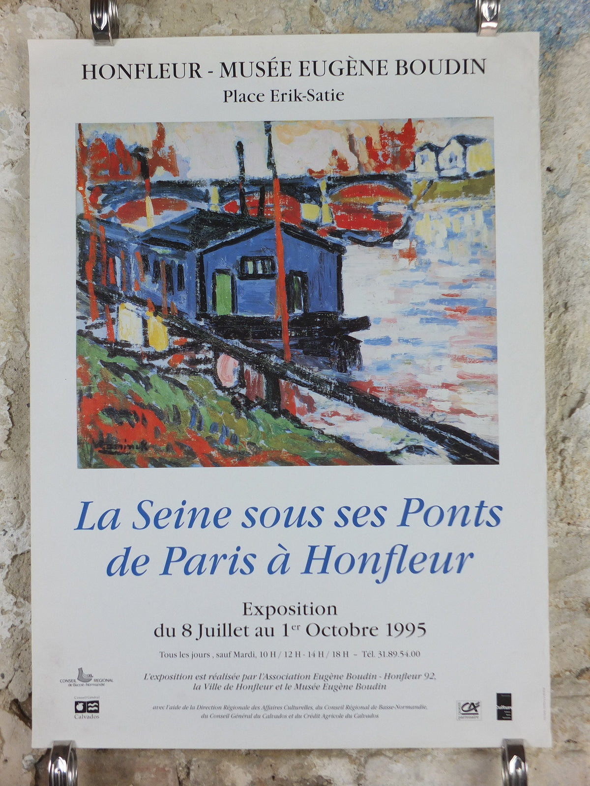 1995 Maurice de Vlaminck Poster, The Port of Honfleur on the River Seine, Fauvism, wild beasts, artist gallery exhibition, wall art decor