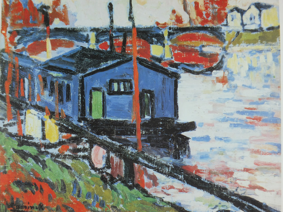 1995 Maurice de Vlaminck Poster, The Port of Honfleur on the River Seine, Fauvism, wild beasts, artist gallery exhibition, wall art decor