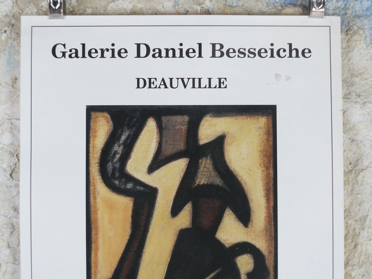 1996 Jean Michel Atlan Poster, Abstract Composition 1955, Cobra Group, avant-garde movement artist gallery exhibition, wall art decor