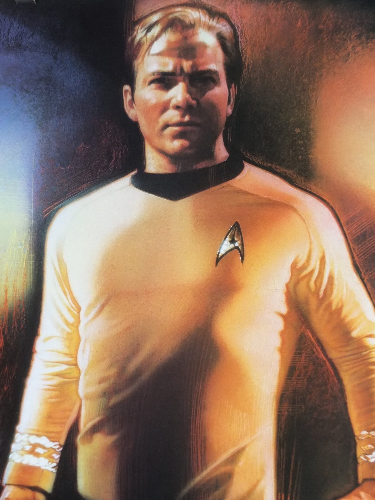 1992 Captain Kirk Poster, Star Trek, by Drew Struzan, William Shatner, Paramount Pictures, wall art cinema film memorabilia