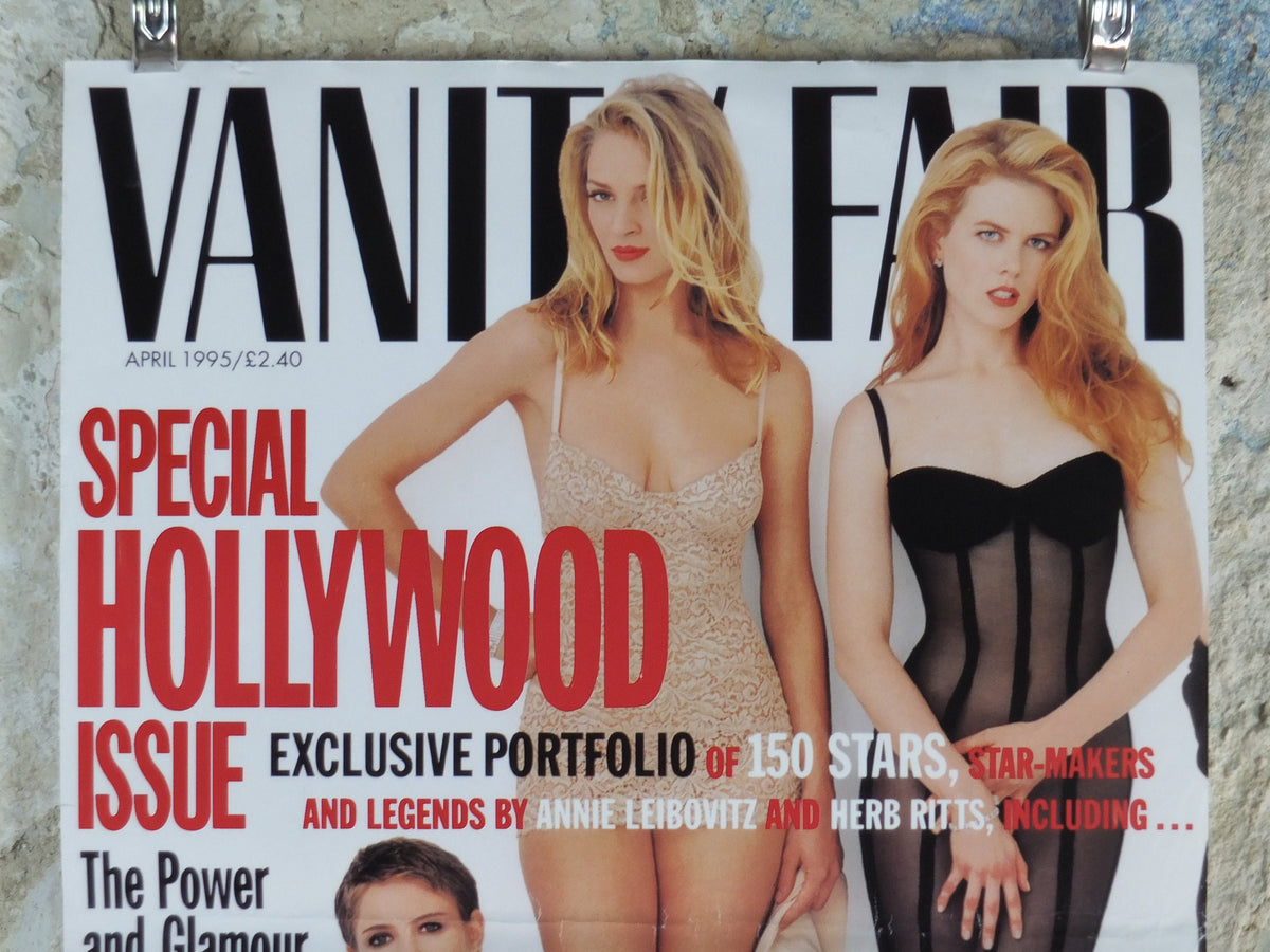 1995 Vanity Fair Magazine Poster, Nicole Kidman, Uma Thurman, Jennifer Jason Leigh, April 1995, fashion Advertising, wall art decor