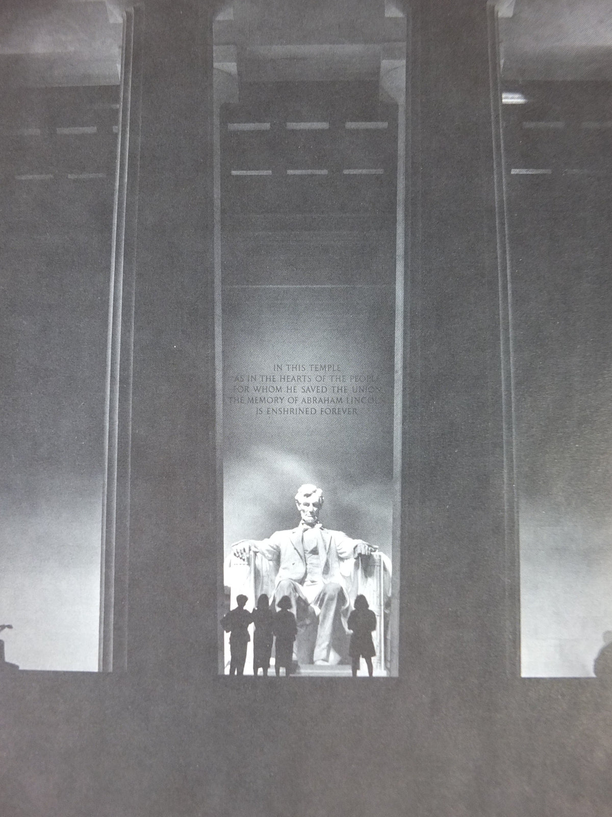 1989 Kenny Rogers Western Collection Poster, Lincoln Memorial Washington DC, photography monochrome, country music, wall art decor