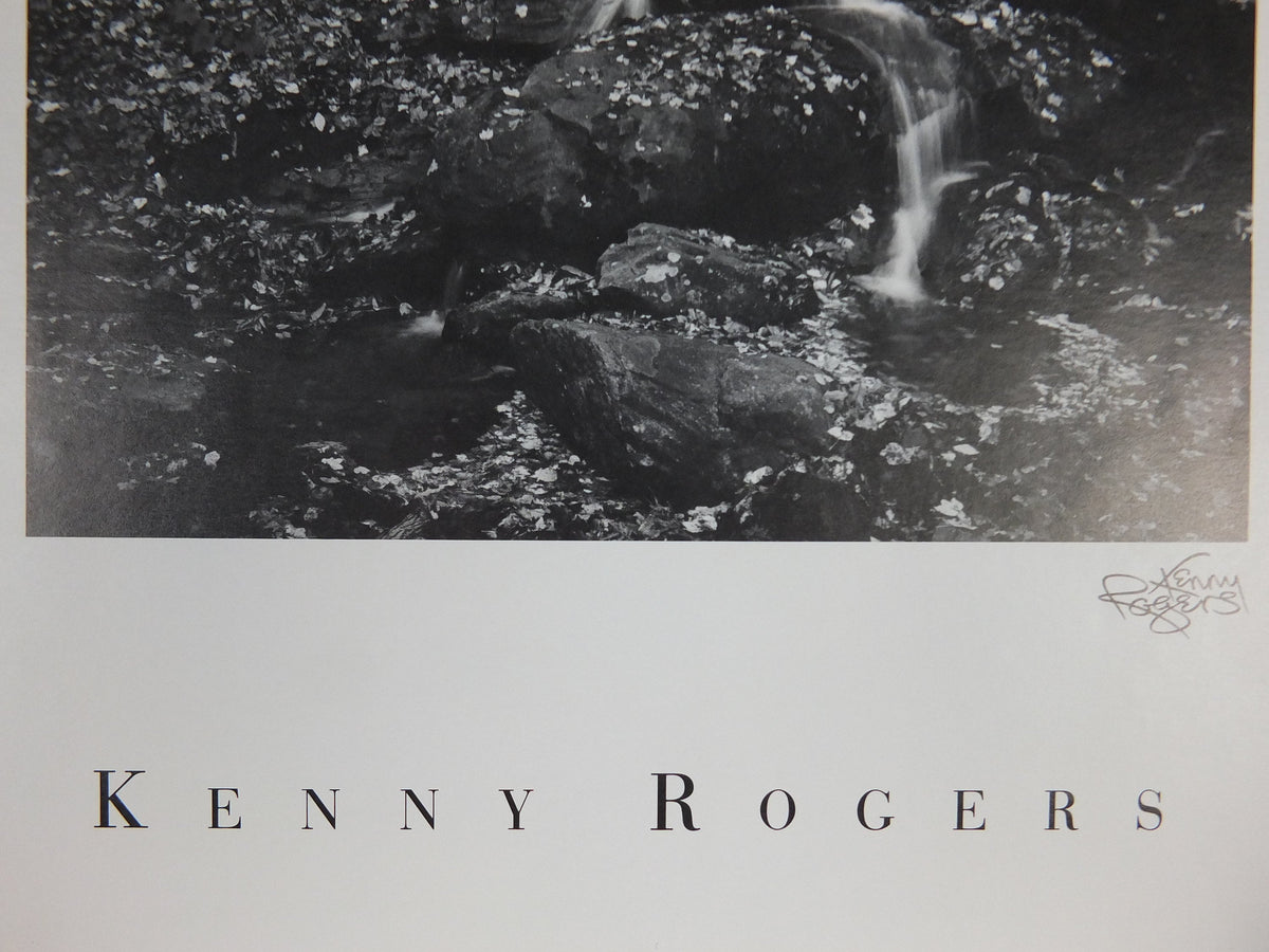 1989 Kenny Rogers Western Collection Poster, De Soto Falls Georgia, photography monochrome, country music, wall art decor