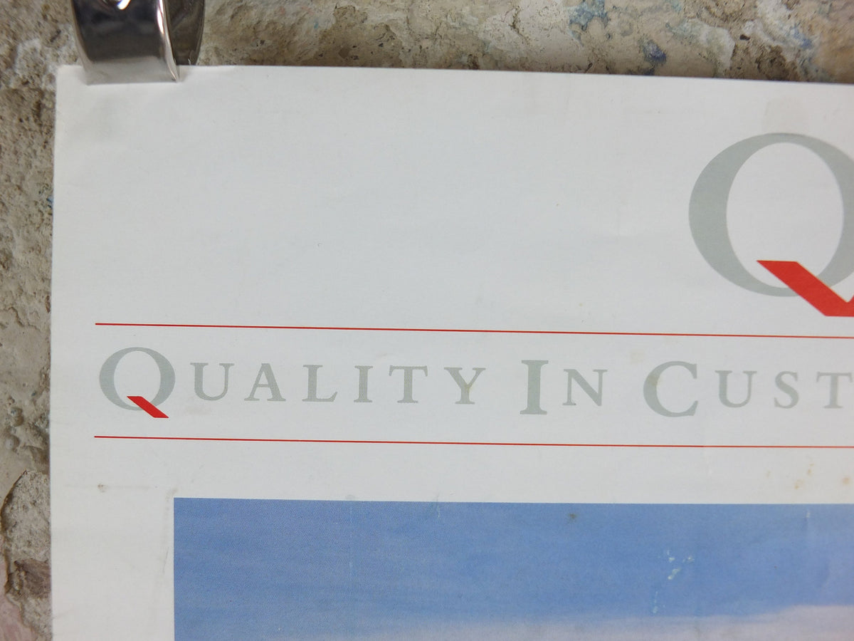 1980s British Airways Poster, Concorde, BA "Quality in Customer Service" for cabin crew, BA Aviation, travel wall art decor