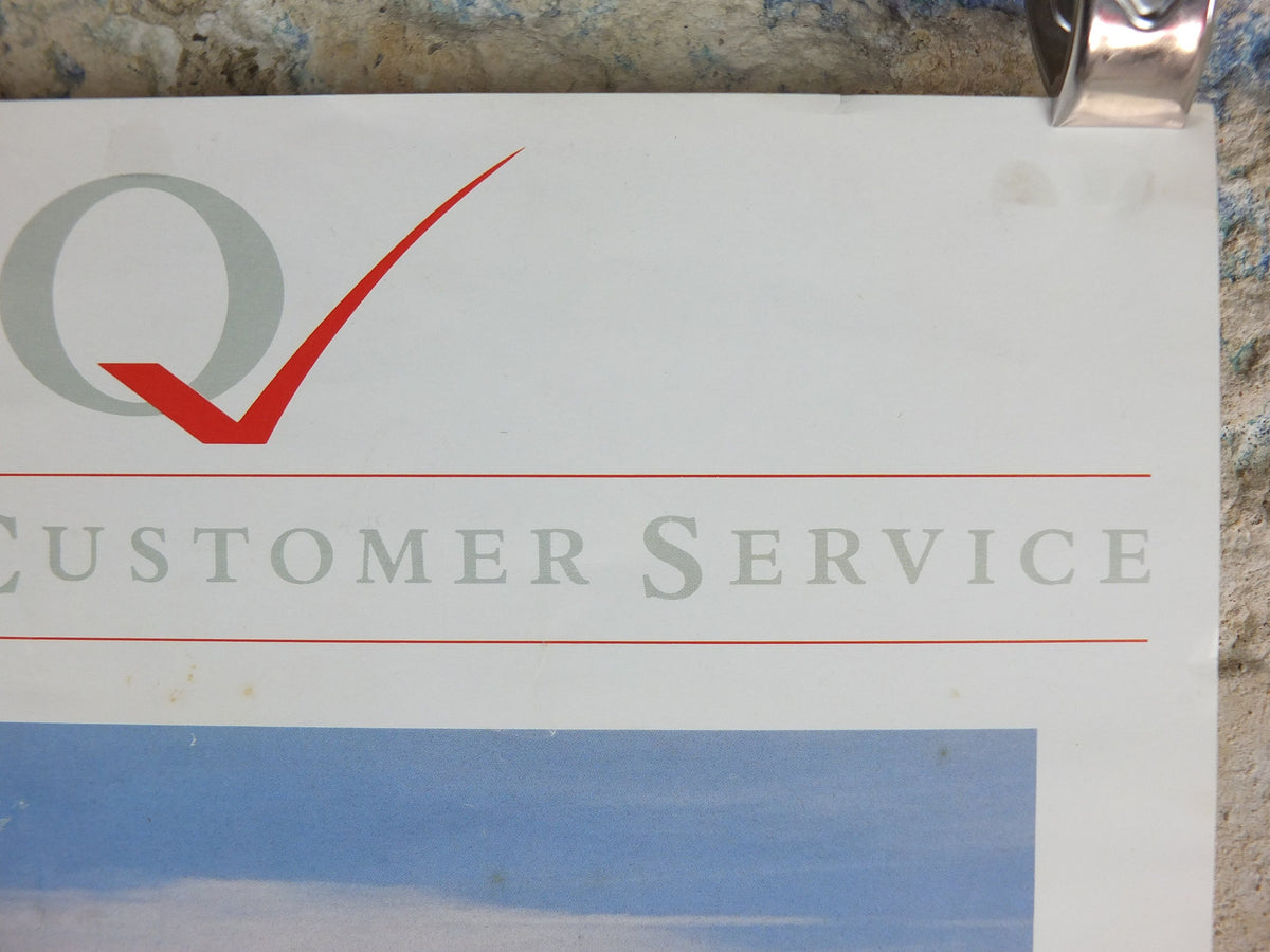 1980s British Airways Poster, Concorde, BA "Quality in Customer Service" for cabin crew, BA Aviation, travel wall art decor