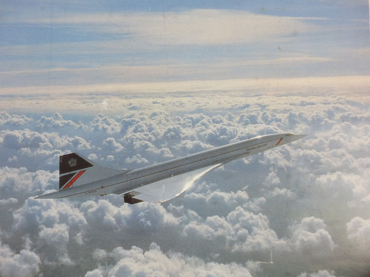 1980s British Airways Poster, Concorde, BA "Quality in Customer Service" for cabin crew, BA Aviation, travel wall art decor