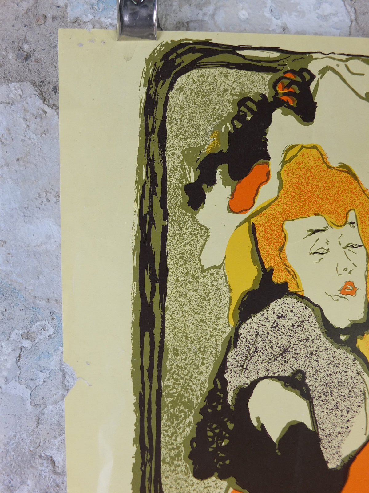 1970s Toulouse-Lautrec Poster, Jane Avril, Jarden de Paris, Can-can dancing, licenced to Athena, art deco nouveau, wall art decor