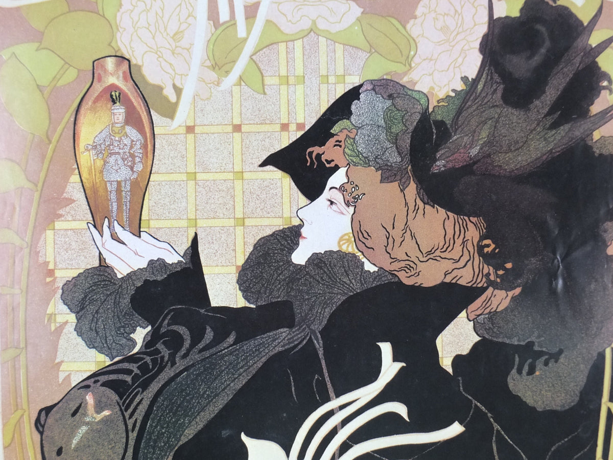 1970s Georges de Feure Poster, Le Journal des Ventes, Belle Epoque, licenced to Athena, art deco nouveau, wall art decor
