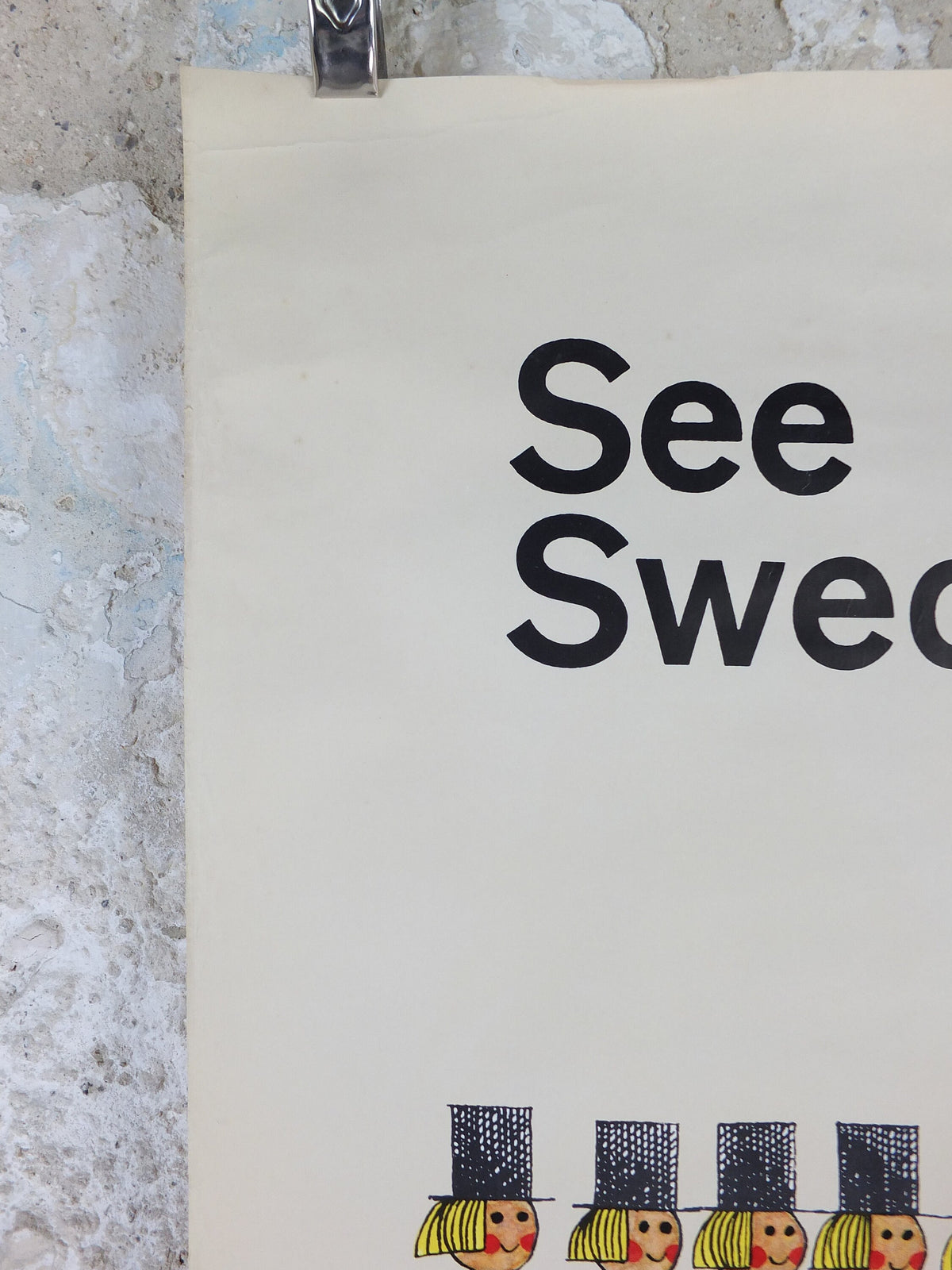 1962 Sweden Travel Poster, "See Sweden" by Lagerson, Svenska Tryckeri, Swedish State Railways, tourism vacation wall art decor