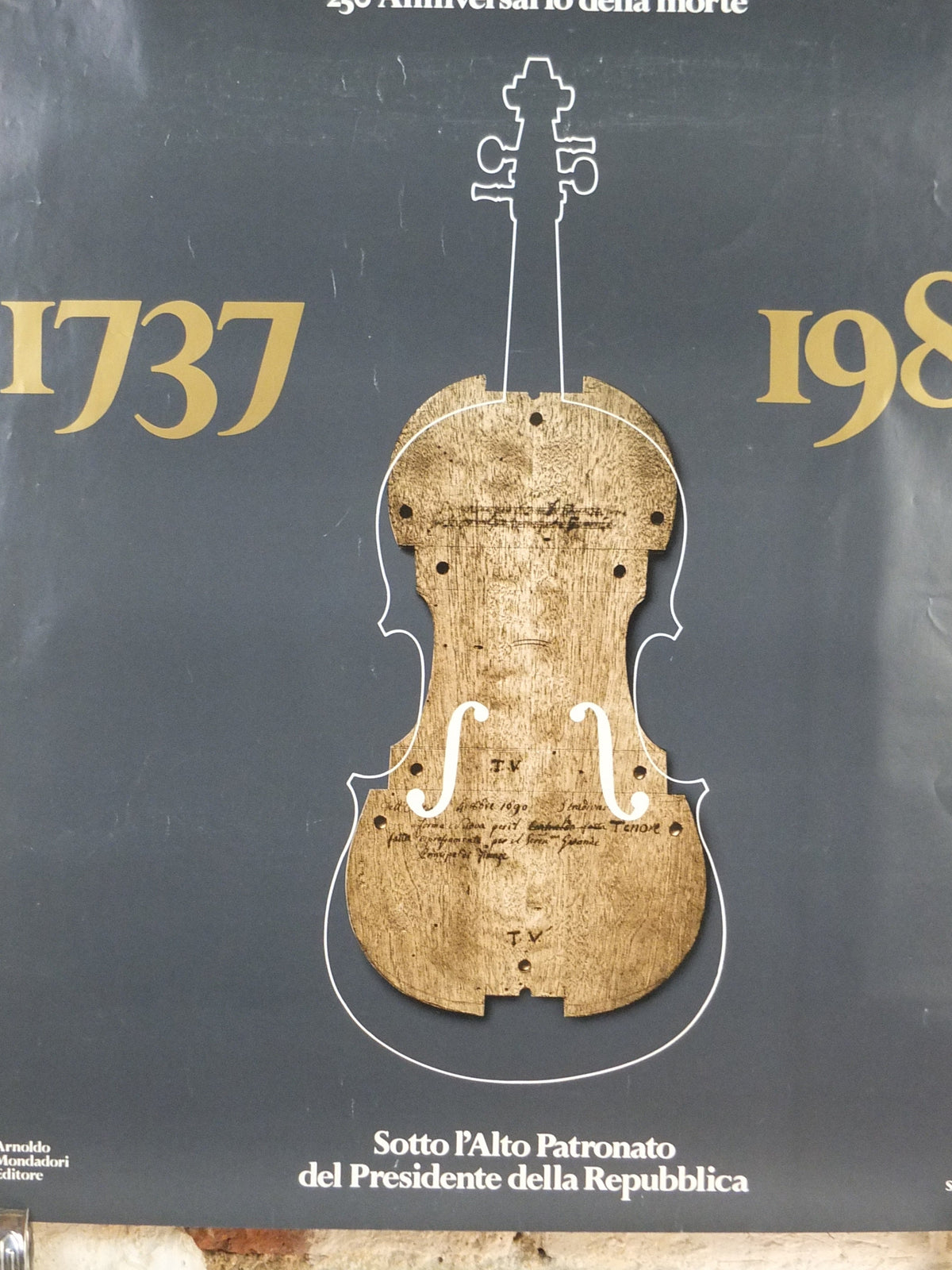 1987 Antonio Stradivari Poster, maker of Violins and other stringed instruments, Music, Cello, Double Bass, classical music wall art decor