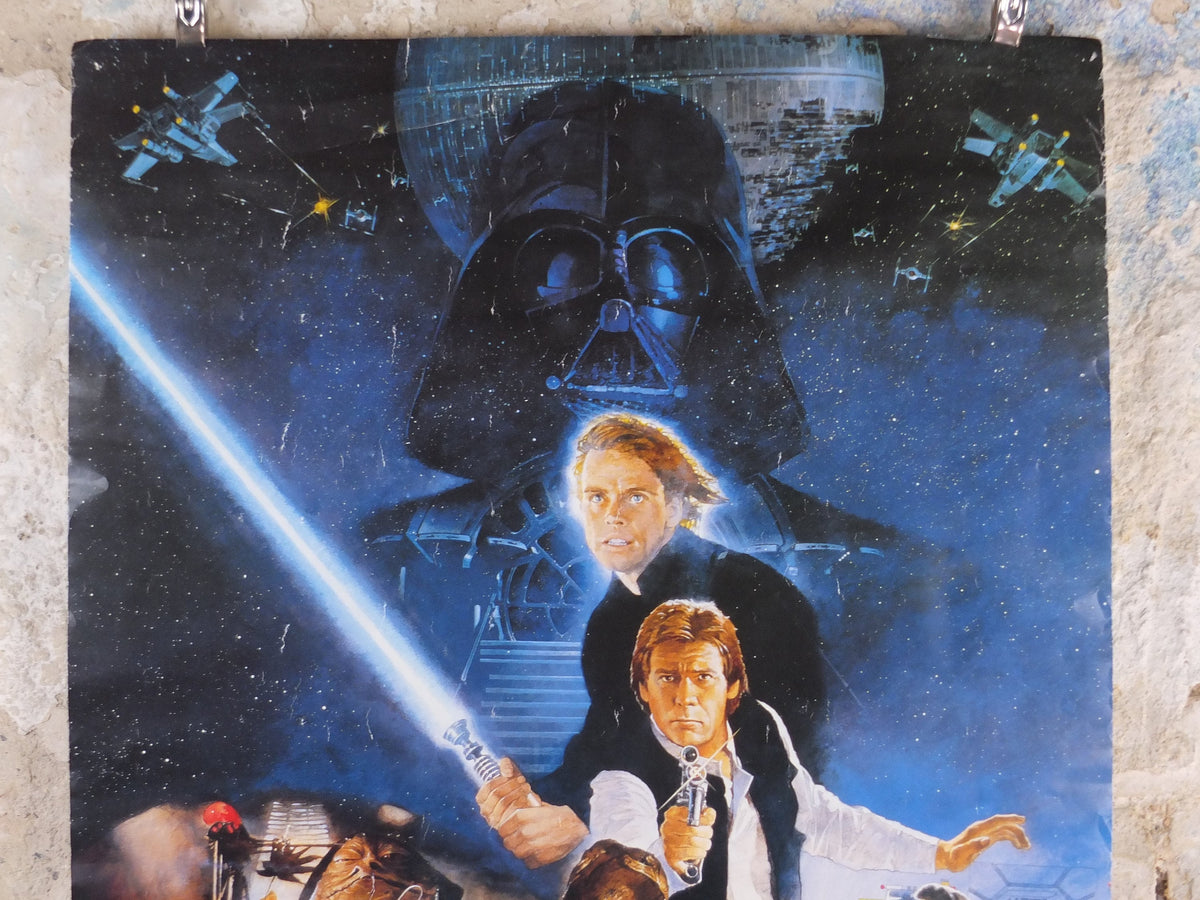 1995 Return of the Jedi Poster, International Star Wars Style B, by Kazuhiko Sano, Zigzag Germany variation, film wall art decor