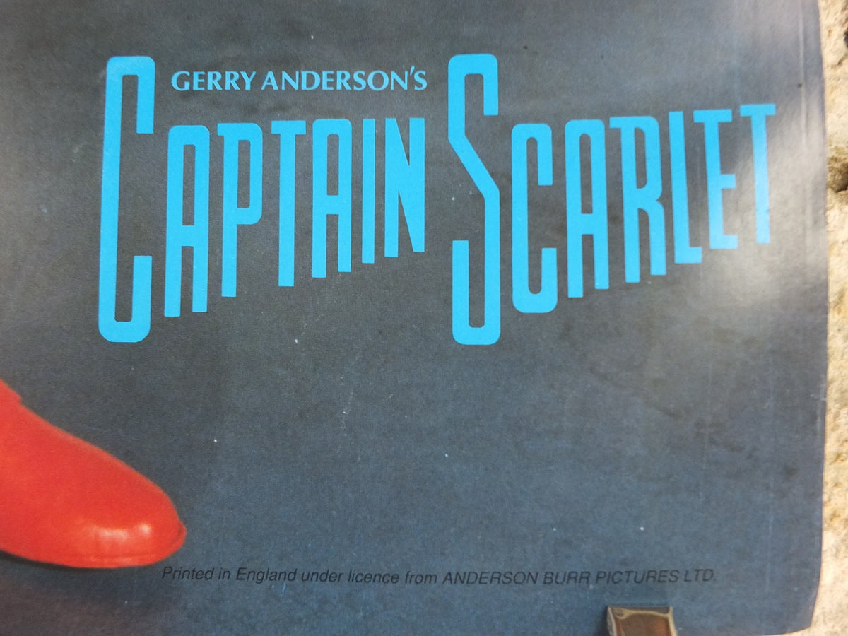 1989 Captain Scarlet Poster, From Gerry Anderson, creator of Thunderbirds, The Mysterons, Spectrum, puppets and marionettes, wall art decor