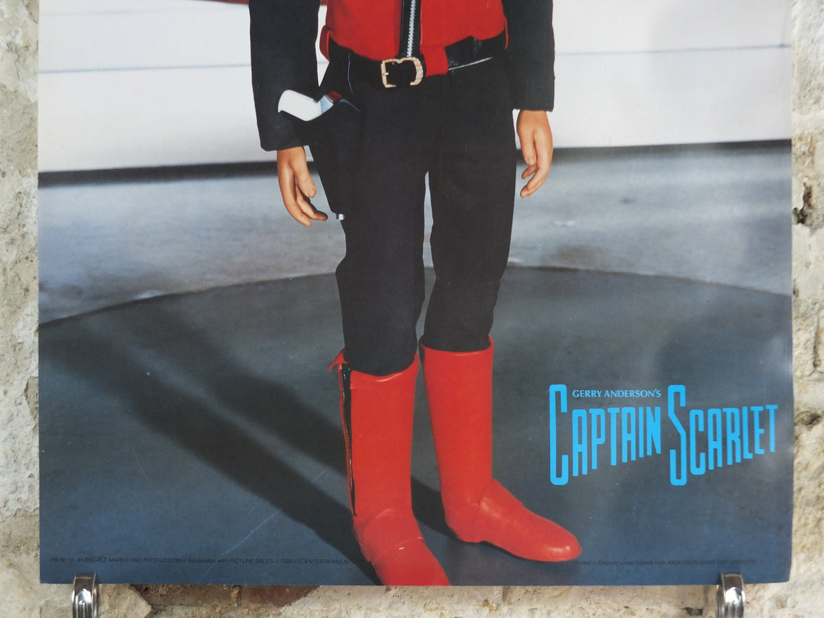 1989 Captain Scarlet Poster, From Gerry Anderson, creator of Thunderbirds, The Mysterons, Spectrum, puppets and marionettes, wall art decor