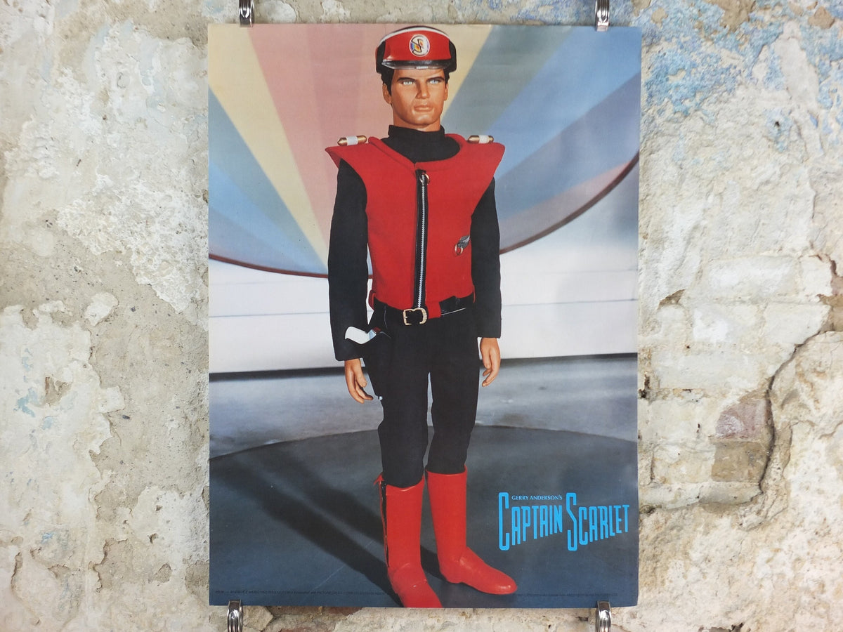 1989 Captain Scarlet Poster, From Gerry Anderson, creator of Thunderbirds, The Mysterons, Spectrum, puppets and marionettes, wall art decor