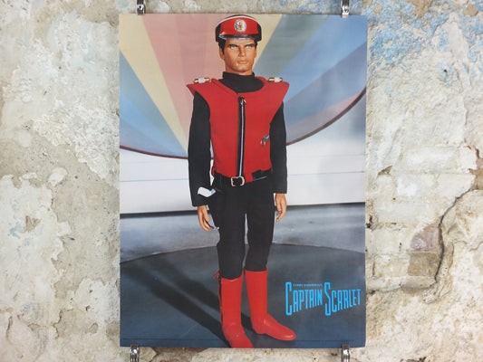1989 Captain Scarlet Poster, From Gerry Anderson, creator of Thunderbirds, The Mysterons, Spectrum, puppets and marionettes, wall art decor