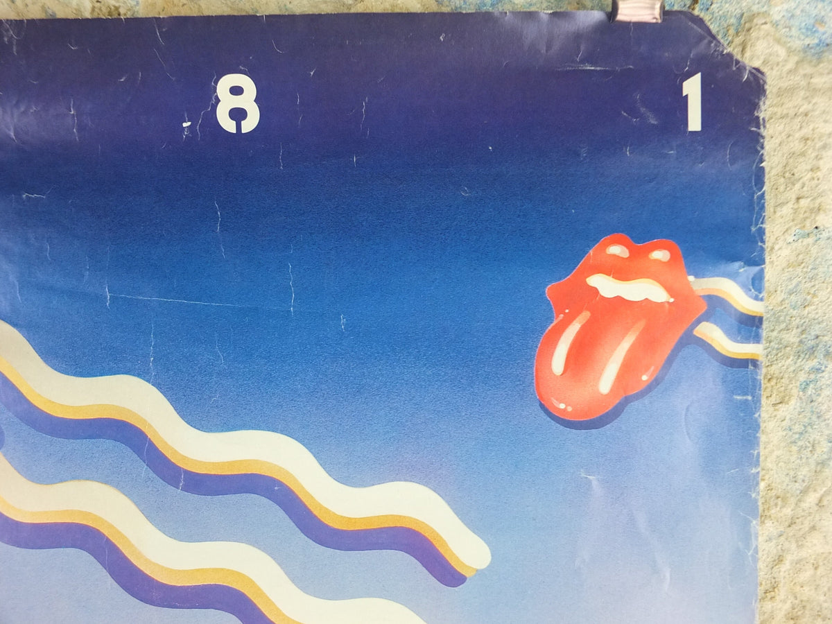 1981 Rolling Stones Concert Poster, American Tour, Tattoo You, Lips and Tongue, Presented by Jovan, P/N 6-8000-58, music wall art decor