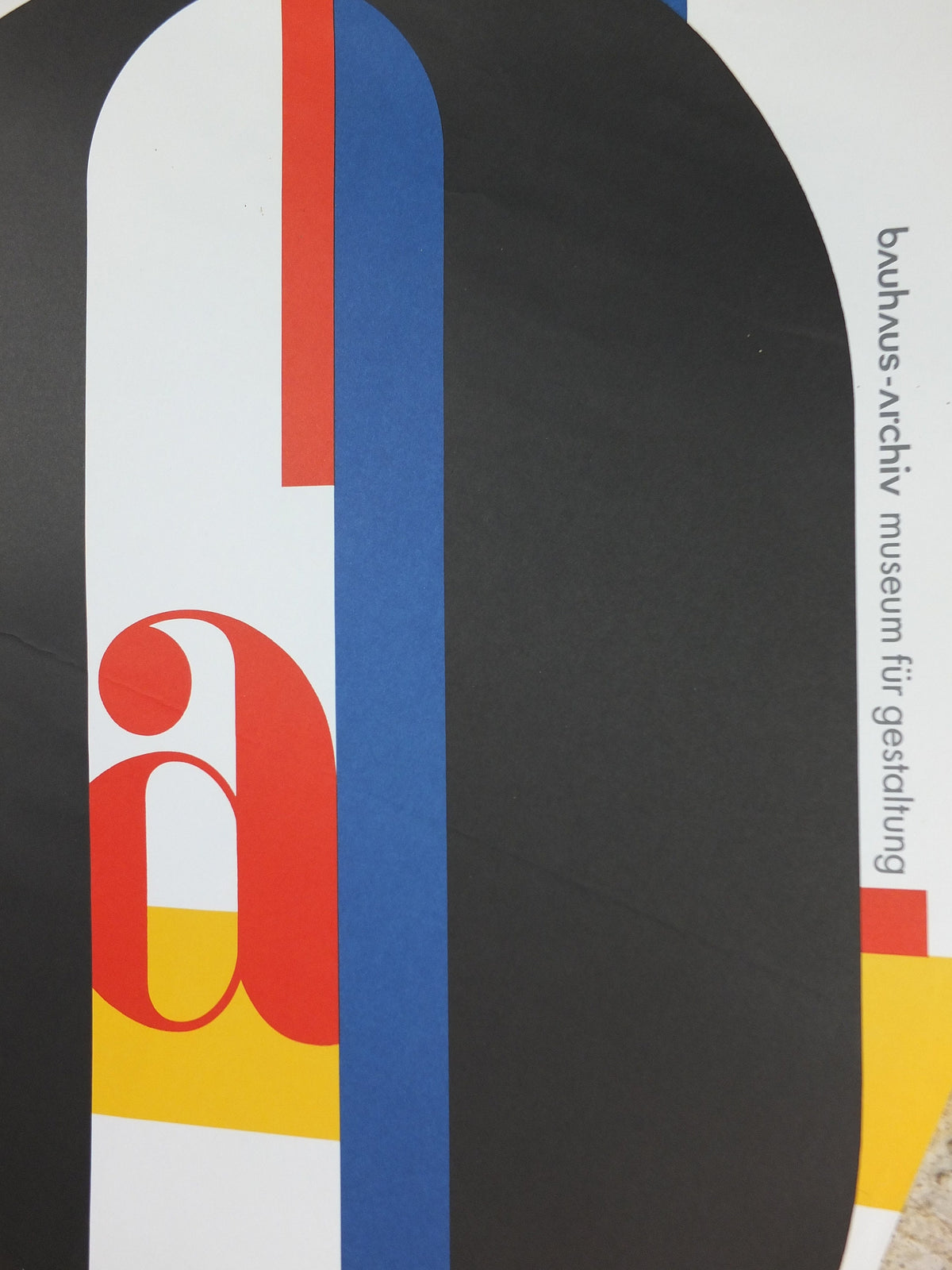 1995 Bauhaus Poster, ‘Das A und O des Bauhauses’ (The beginning and end of Bauhaus), Art Deco Nouveau, gallery exhibition, wall art decor
