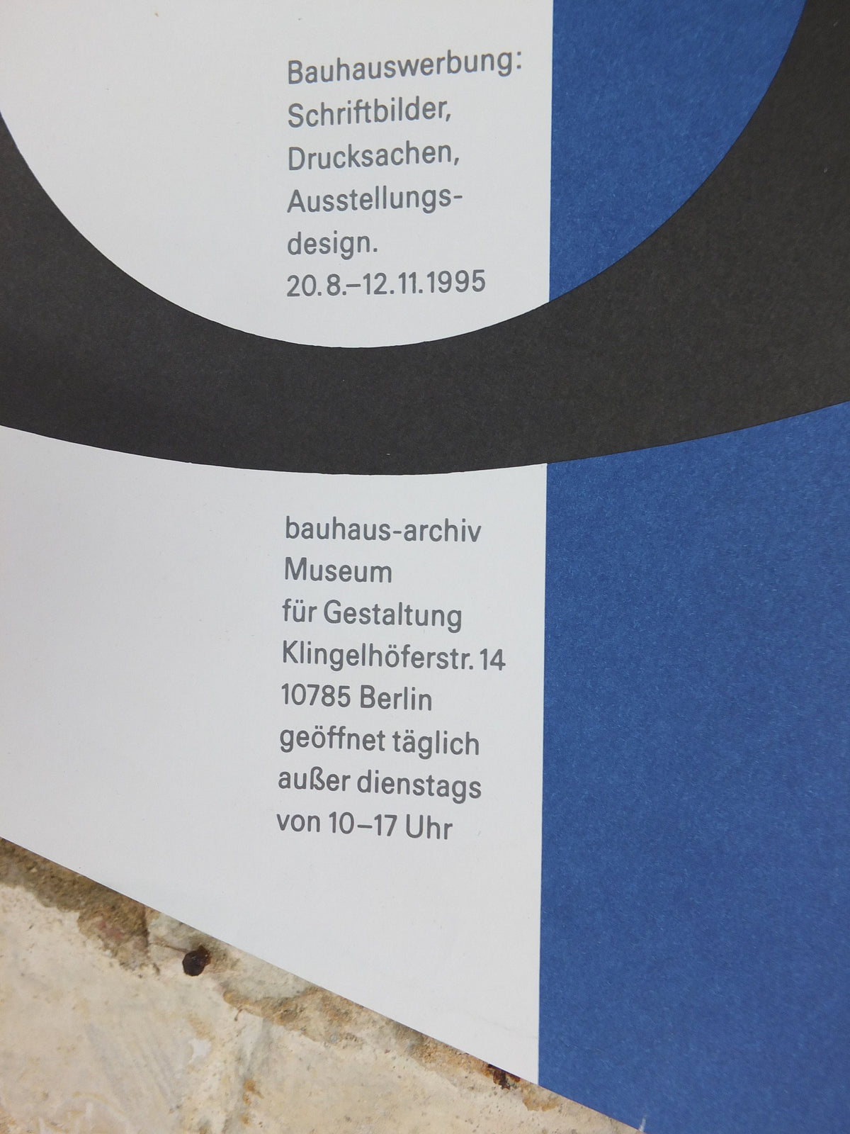 1995 Bauhaus Poster, ‘Das A und O des Bauhauses’ (The beginning and end of Bauhaus), Art Deco Nouveau, gallery exhibition, wall art decor