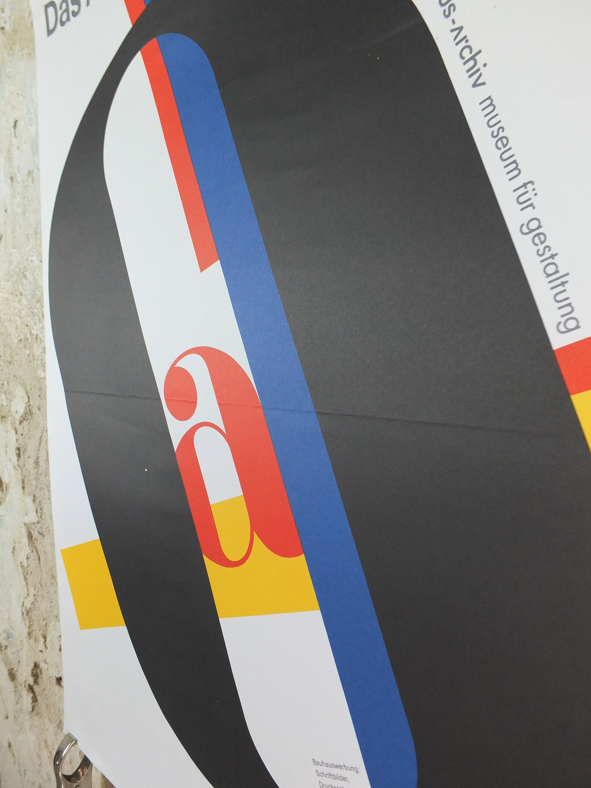 1995 Bauhaus Poster, ‘Das A und O des Bauhauses’ (The beginning and end of Bauhaus), Art Deco Nouveau, gallery exhibition, wall art decor