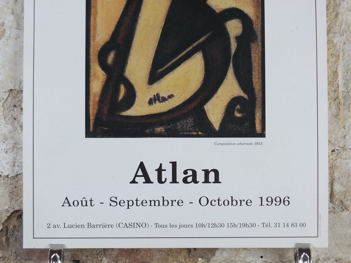 1996 Jean Michel Atlan Poster, Abstract Composition 1955, Cobra Group, avant-garde movement artist gallery exhibition, wall art decor