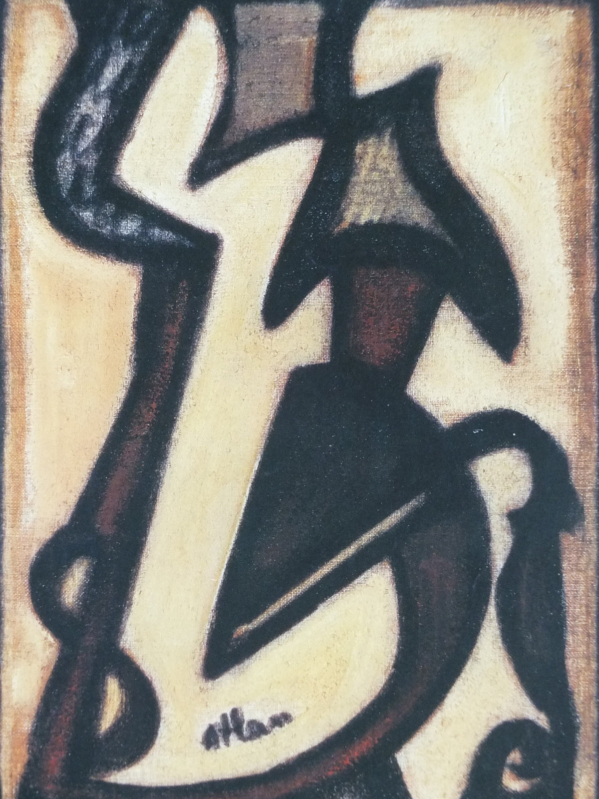 1996 Jean Michel Atlan Poster, Abstract Composition 1955, Cobra Group, avant-garde movement artist gallery exhibition, wall art decor