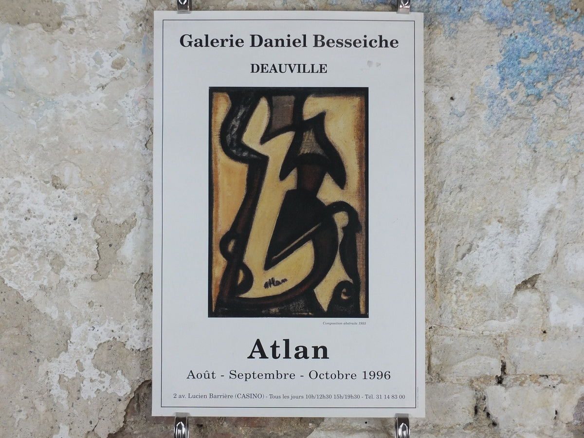 1996 Jean Michel Atlan Poster, Abstract Composition 1955, Cobra Group, avant-garde movement artist gallery exhibition, wall art decor