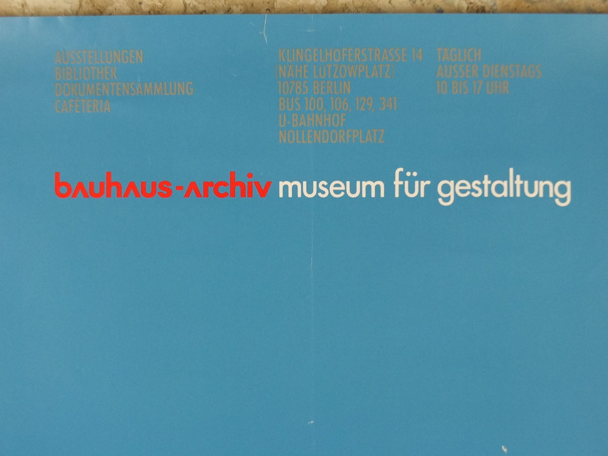 1987 Bauhaus Poster, Ott & Stein ‘Sheds’, Design Museum fur Gestaltung, Berlin, Art Deco Nouveau, gallery exhibition, wall art decor