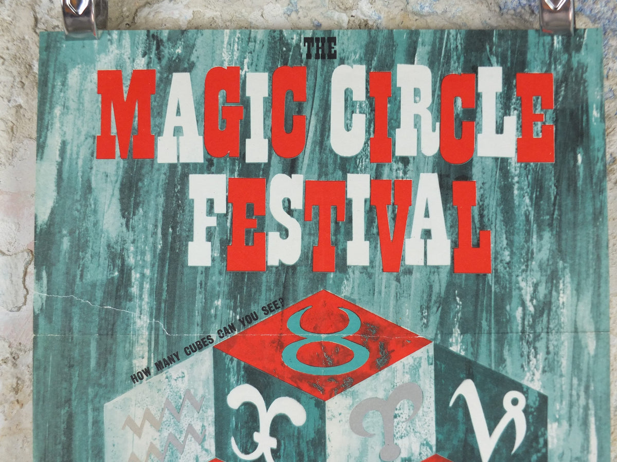 1961 The Magic Circle Festival Poster, The World's Greatest Magicians, Scala Theatre, London, wall art decor