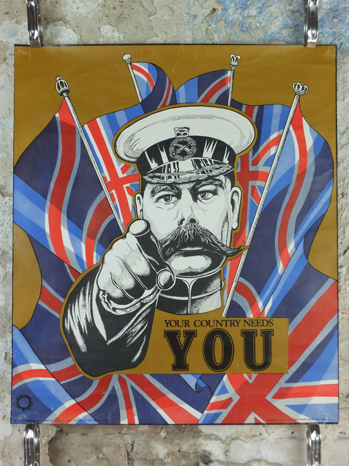 1970s Your Country Needs You Poster, World War 1 WW1 1914, Lord Kitchener, Union Jack, licenced to Splash Posters, propaganda wall art decor