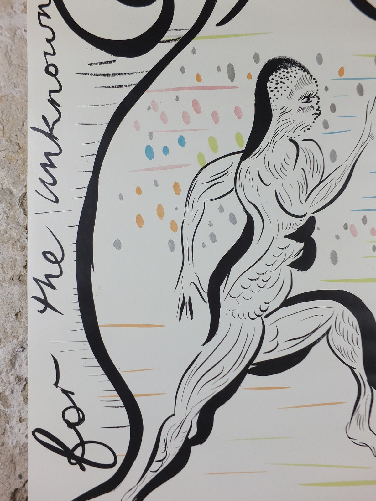 2012 London Olympics Poster, For the unknown runner, Chris Ofili, drawing of a runner, XXX Olympiad, post modern, sport wall art decor