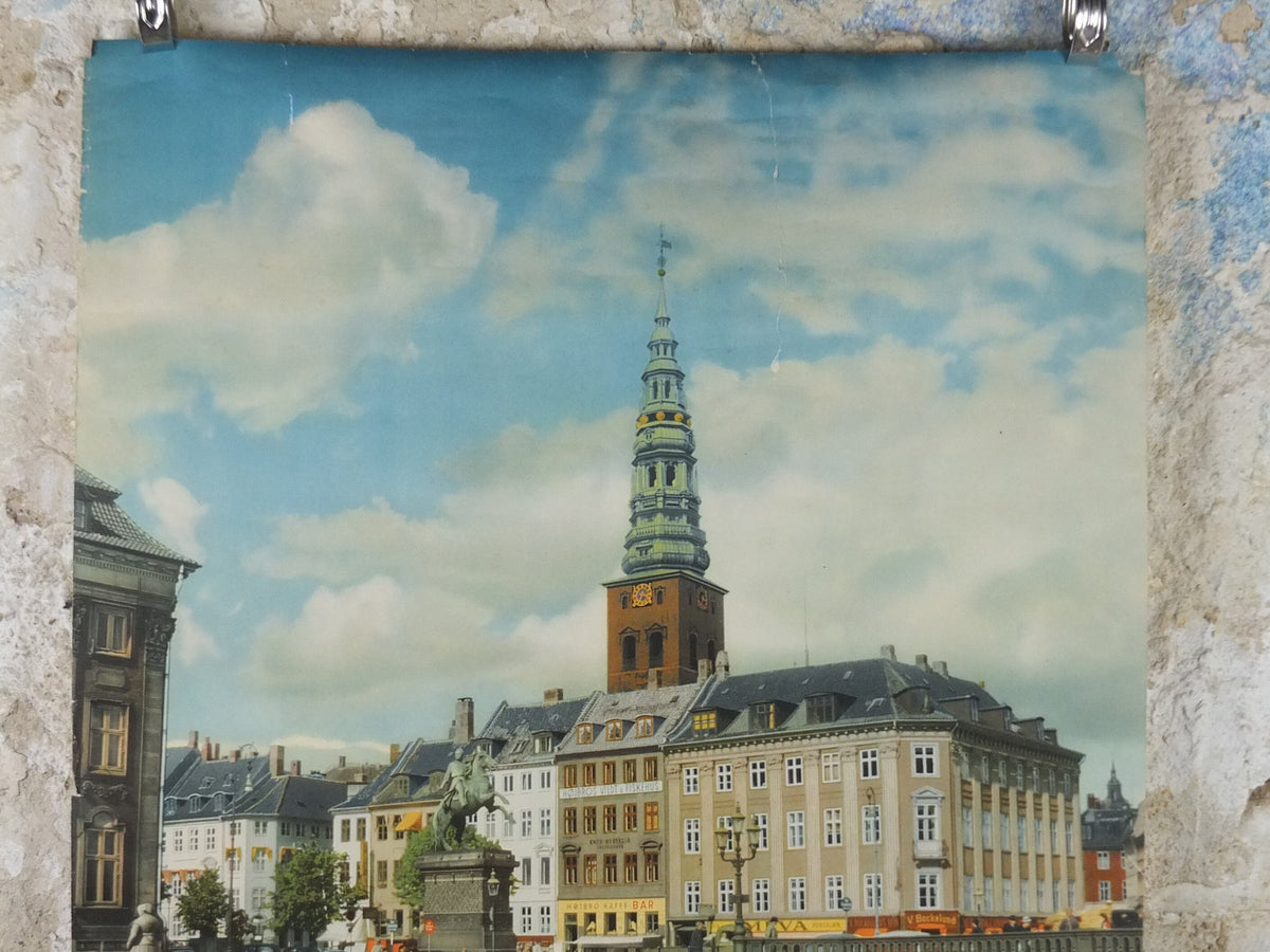 1953 Copenhagen Poster, Holidays in Denmark for gaiety and recreation, canals, Danish Tourist office, Travel tourism vacation wall art decor