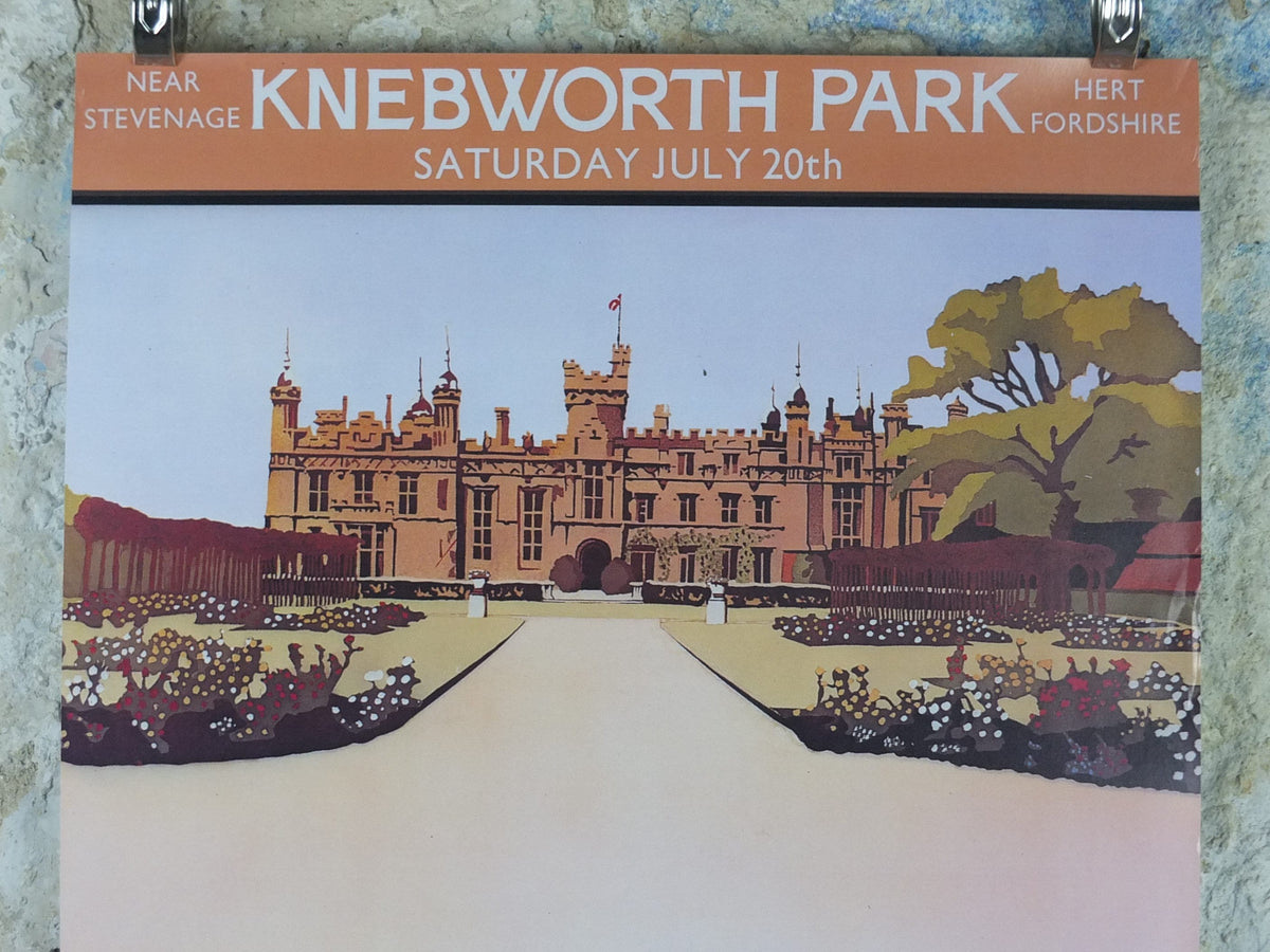 1974 Knebworth Park Concert Poster, Van Morrison, Bucolic Frolic, Signed by Freddy Bannister, 1999 reprint, Psychedelic rock music, wall art