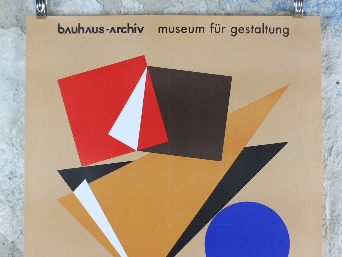 1990 Bauhaus Poster, Andor Weininger, Conceptional Bauhaus art, Art Deco Nouveau, gallery exhibition, wall art decor