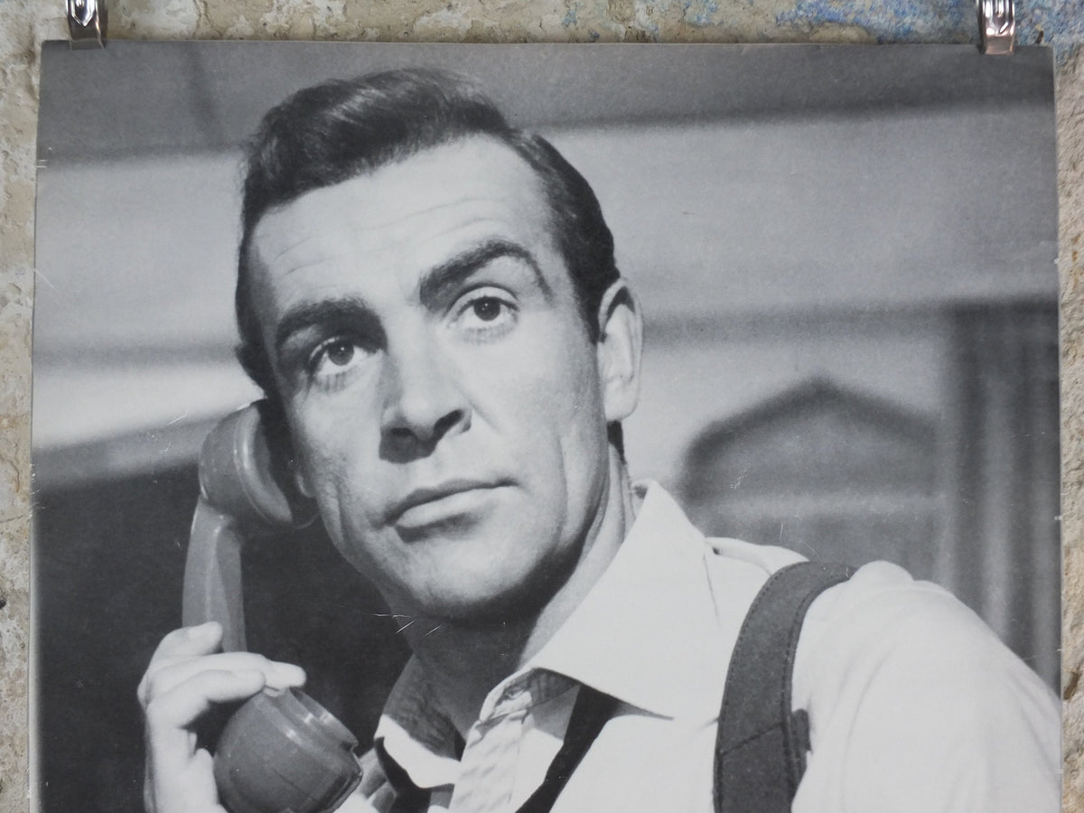 1995 James Bond Poster, Sean Connery as 007, "From Russia with Love", monochrome, Ian Fleming, wall art decor