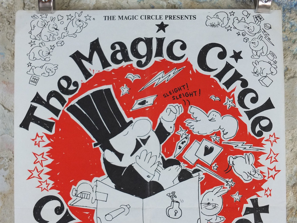 1968 The Magic Circle Christmas Box Poster, The World's Greatest Magicians, King George's Hall, London, wall art decor