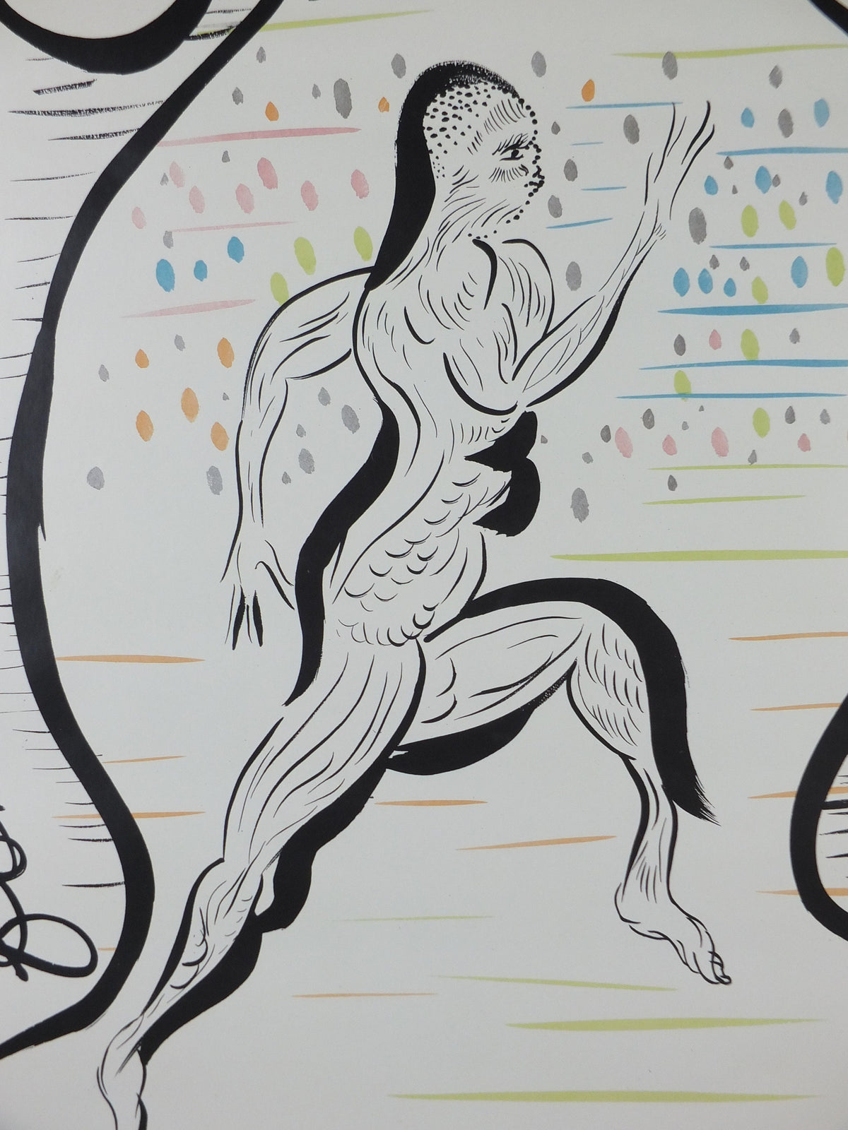 2012 London Olympics Poster, For the unknown runner, Chris Ofili, drawing of a runner, XXX Olympiad, post modern, sport wall art decor