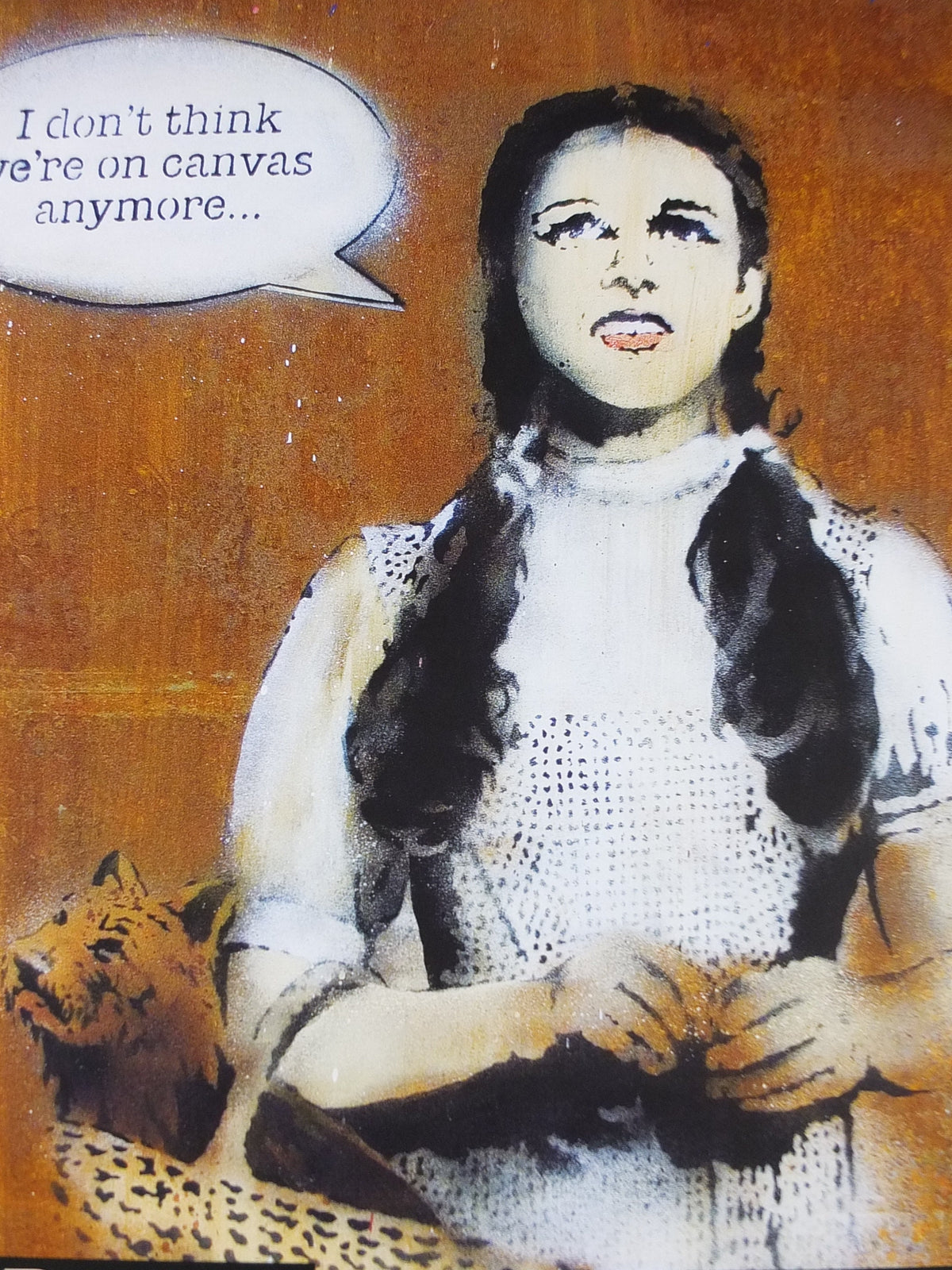 2009 Banksy V Bristol Museum Poster, Dorothy, "I don't think we're on canvas any more", London, Pop Art gallery exhibition, wall art decor