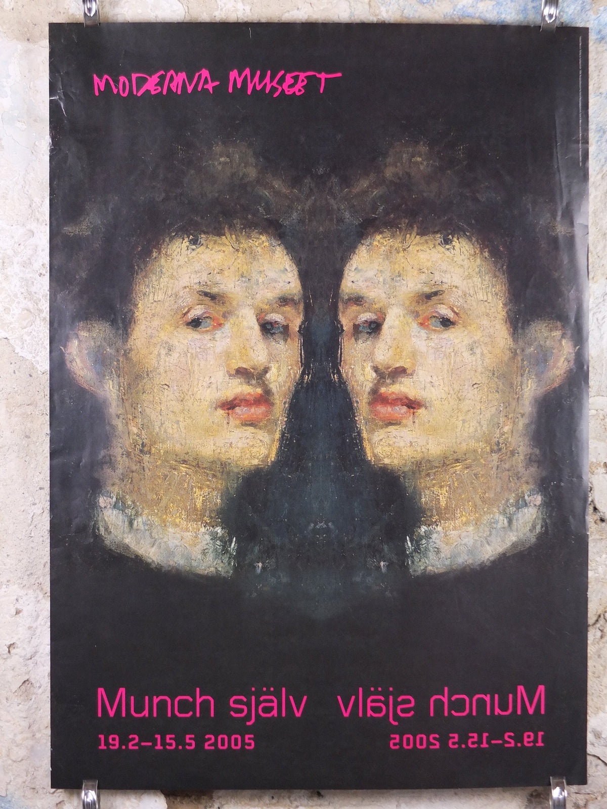 2005 Edvard Munch Poster, Self portrait 1886, Moderna Museet Stockholm, Expressionism, Symbolism, gallery exhibition, wall art decor