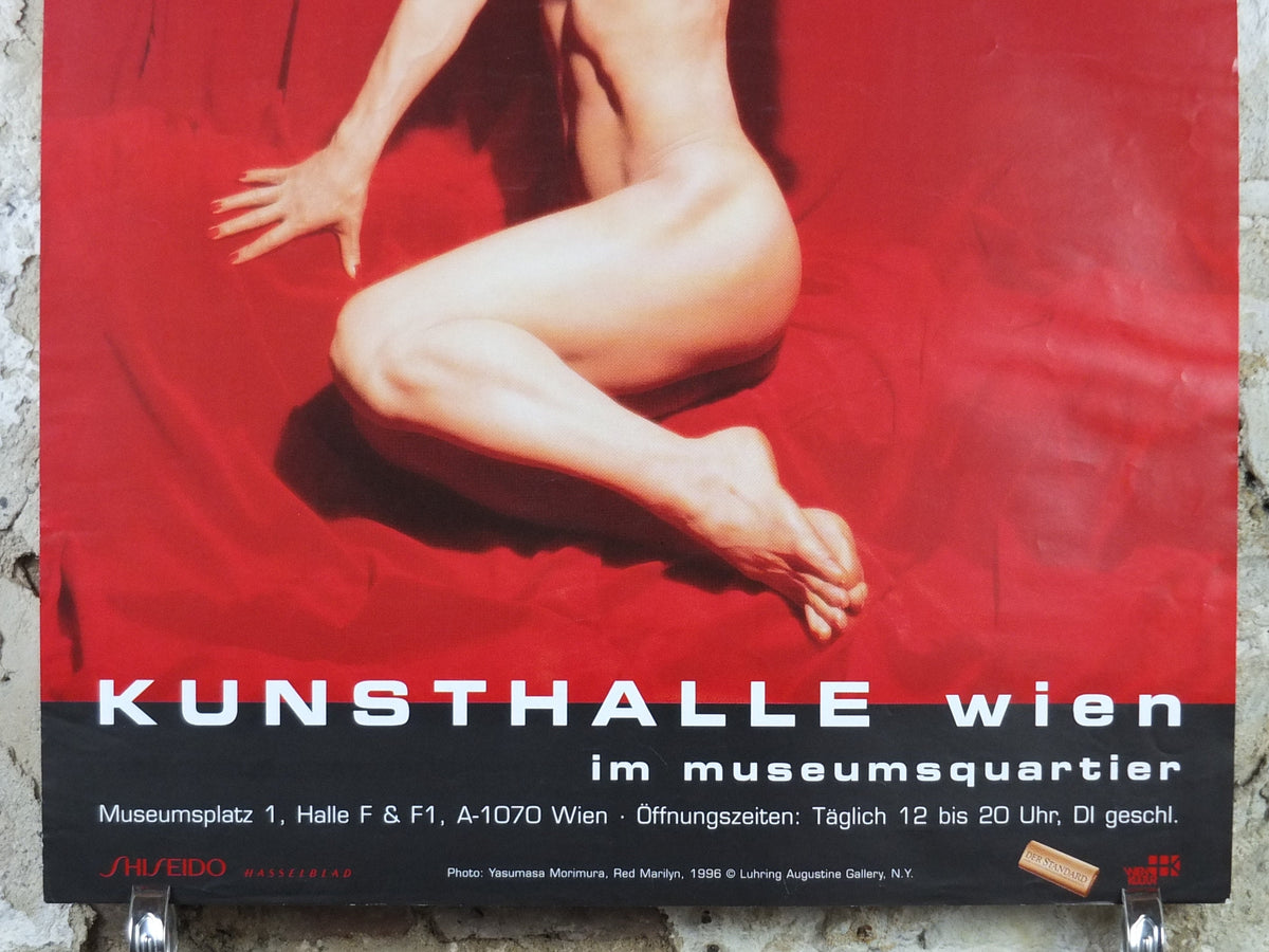 1996 Yasumasa Morimura Poster, Red Marilyn, self portrait, erotic nude, photographer, Japanese art, artist gallery exhibition wall art decor