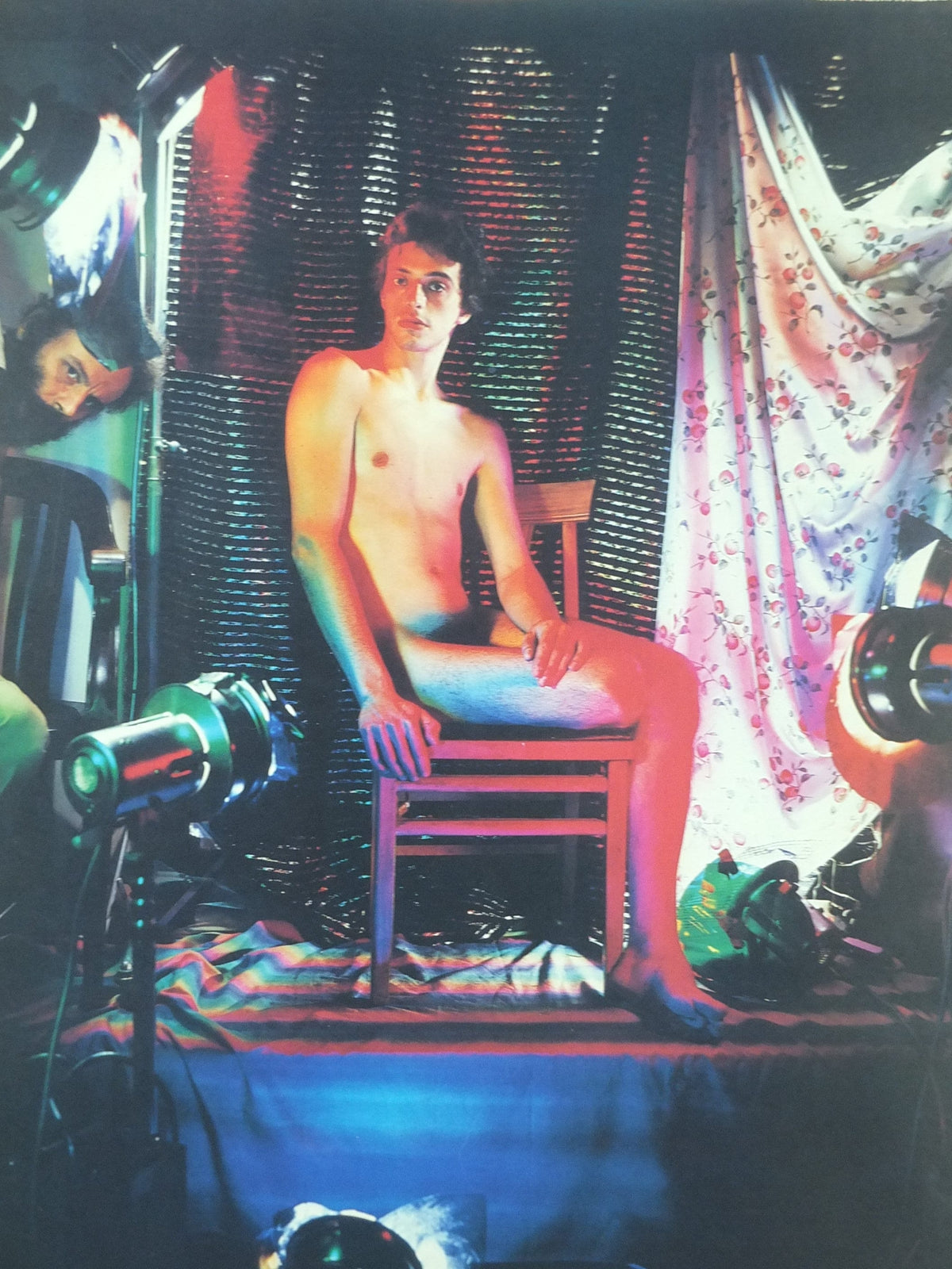 1985 Lucas Samaras Poster, male nude, Polaroid fotografier 1969-83, Louisiana, Copenhagen, photography gallery exhibition, wall art decor