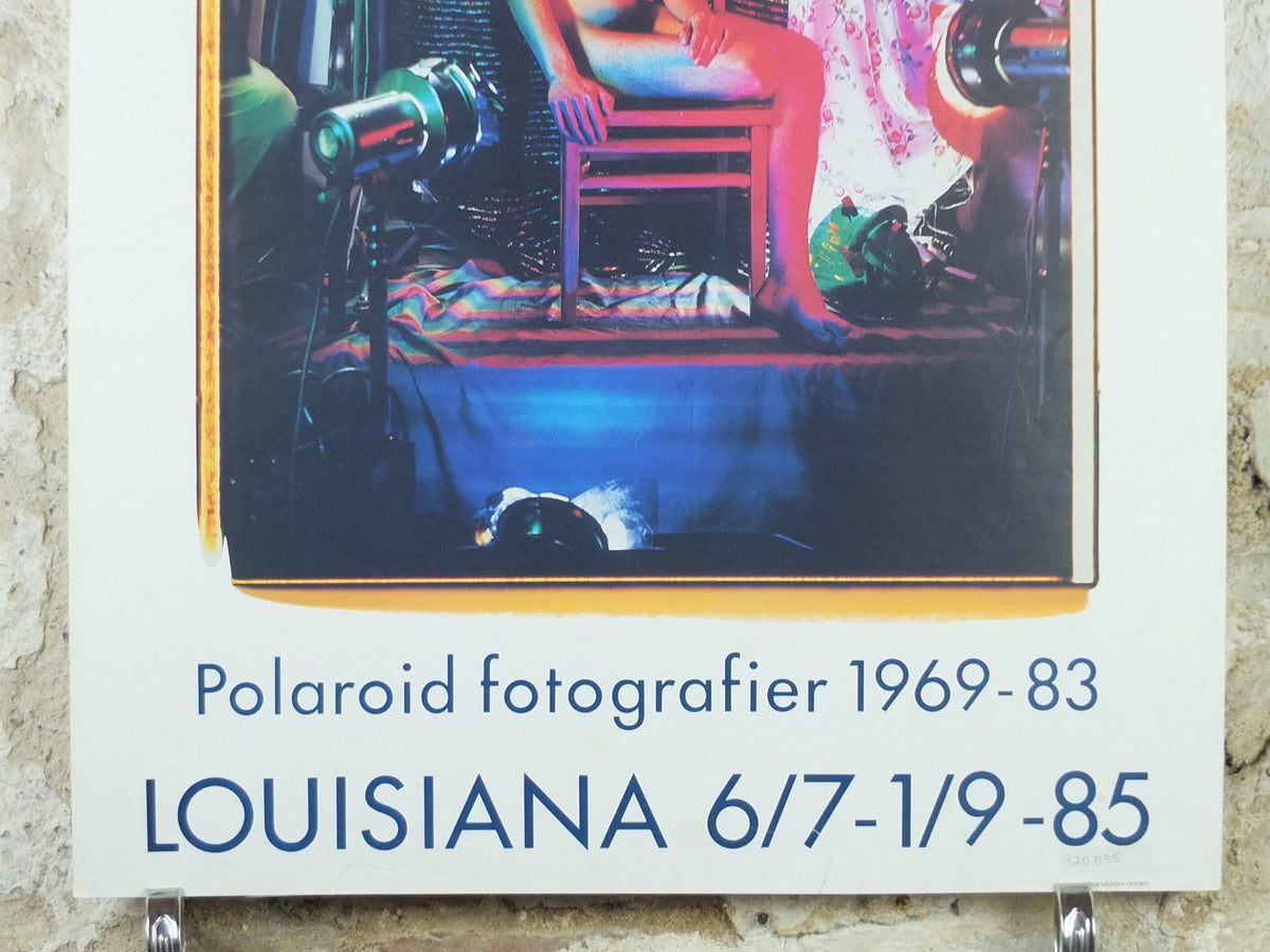 1985 Lucas Samaras Poster, male nude, Polaroid fotografier 1969-83, Louisiana, Copenhagen, photography gallery exhibition, wall art decor