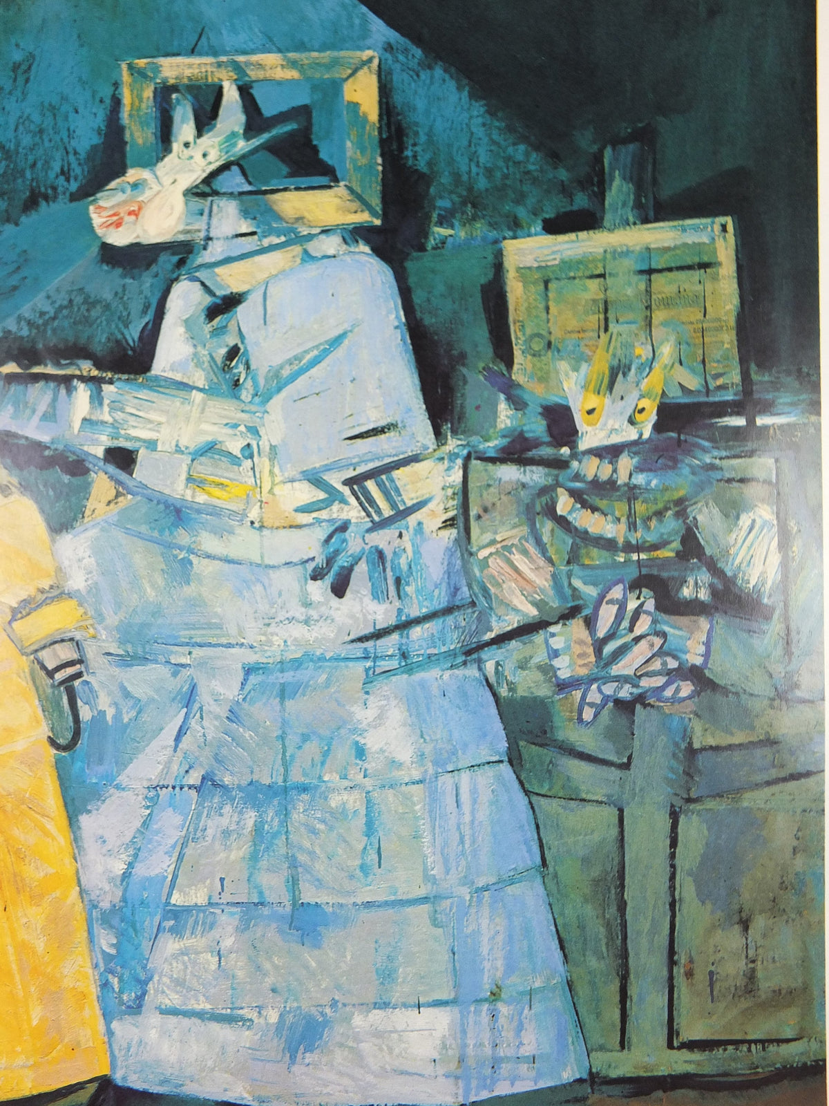 1984 Louis Cane Poster, Les Menines or The Women, abstract painting, artist gallery exhibition, wall art decor