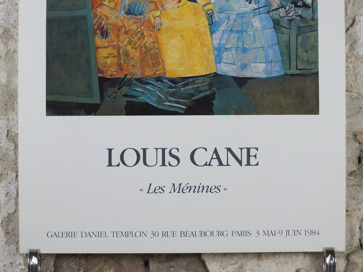 1984 Louis Cane Poster, Les Menines or The Women, abstract painting, artist gallery exhibition, wall art decor
