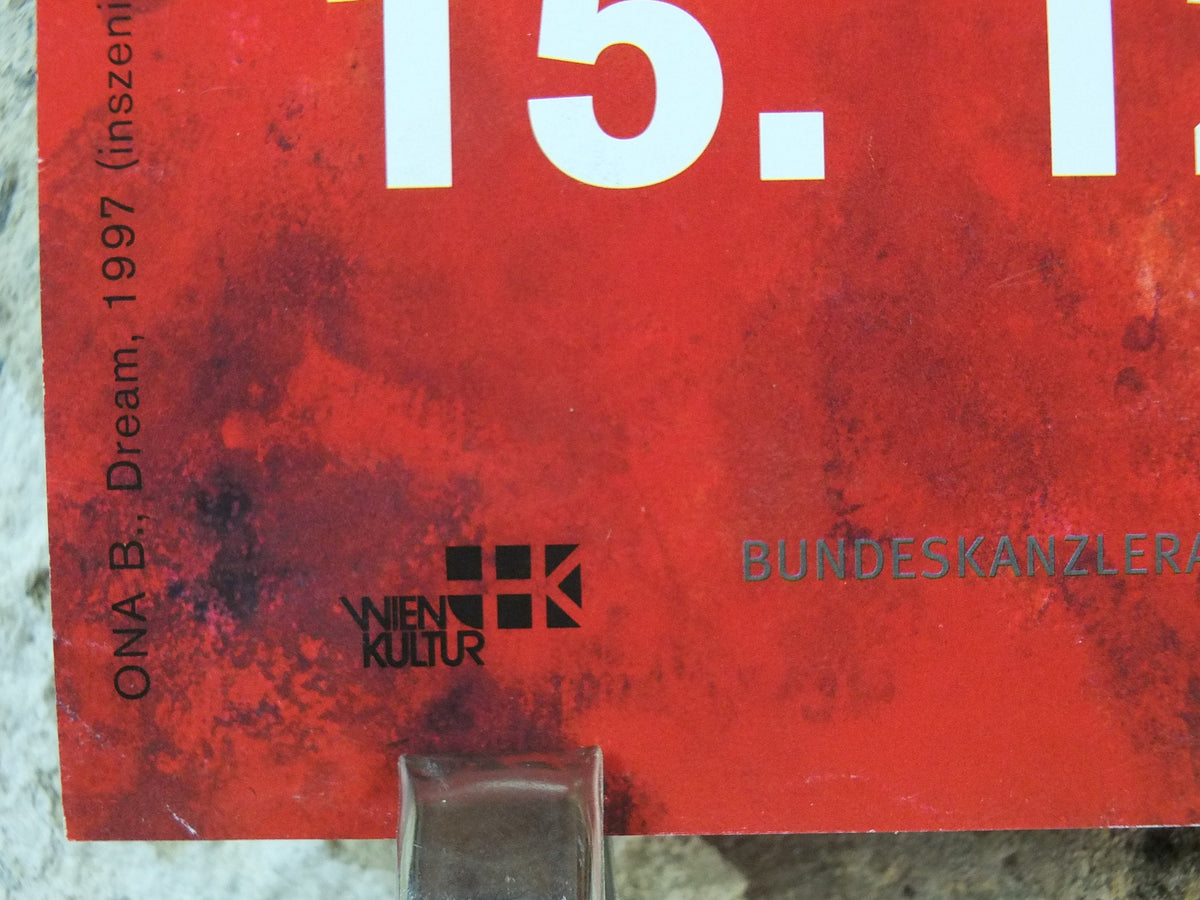 2006 Ona B Poster, Dream 1993, Kunstlerhaus Vienna, scarlet blonde and red nude, Surrealism, wall art decor