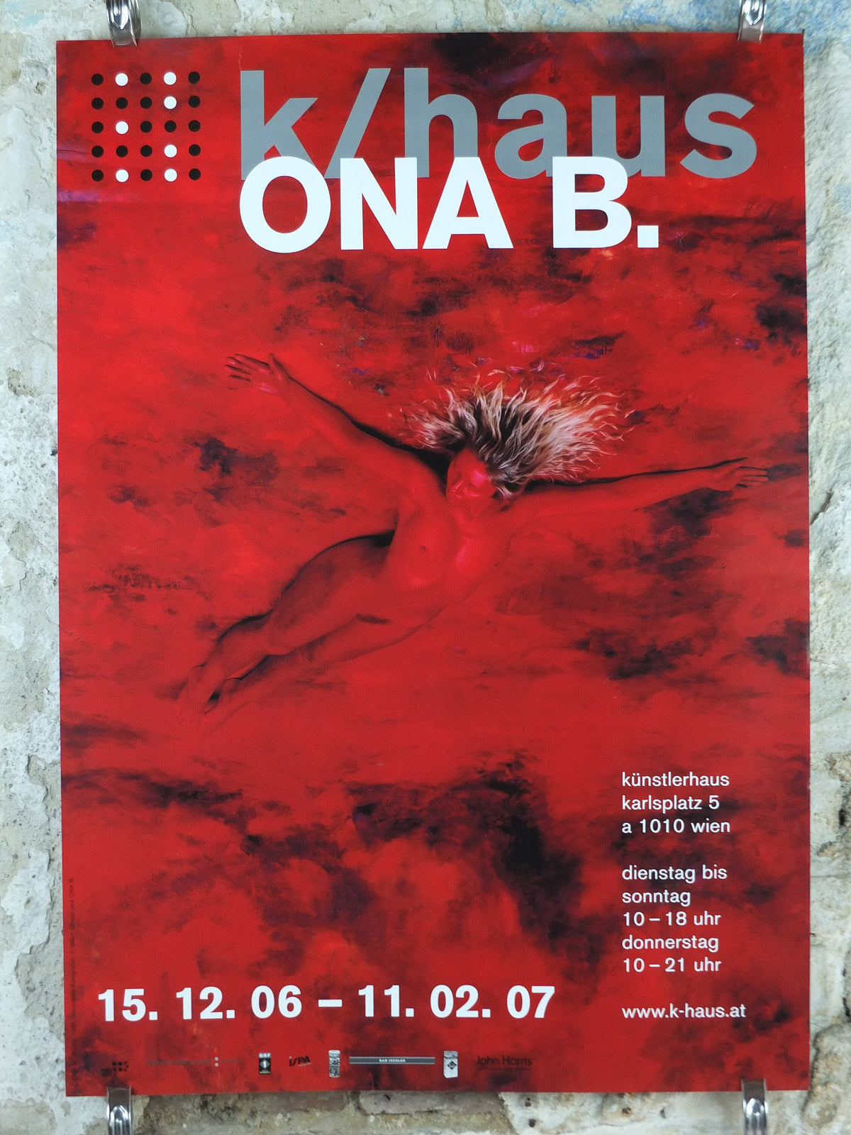 2006 Ona B Poster, Dream 1993, Kunstlerhaus Vienna, scarlet blonde and red nude, Surrealism, wall art decor